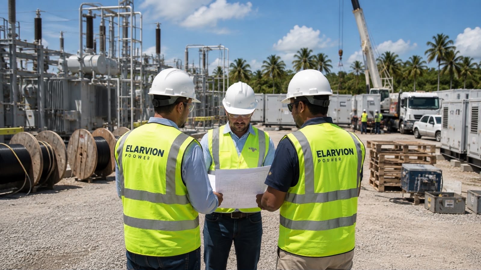 Elarvion Power team in the field